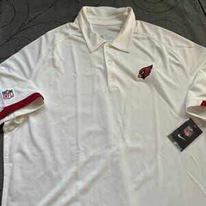 NIKE ARIZONA CARDINALS NFL FOOTBALL ON FIELD POLO SHIRT SIZE XL OR L MEN NWT $65